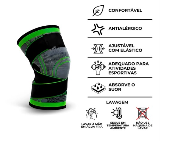 Características técnicas da joelheira